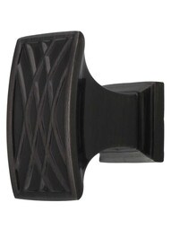 Aberdeen Cabinet Knob - 7/8 inchx 1 1/4 inch in Brushed Black Nickel.